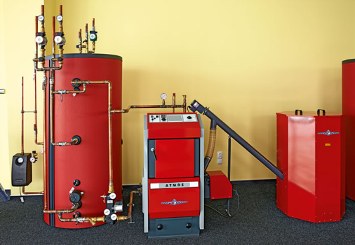 Automatický kotel na pelety D 21 P s hořákem na pelety Atmos A25 